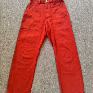 Big Bud Press Red Work Pants with Elastic Waist